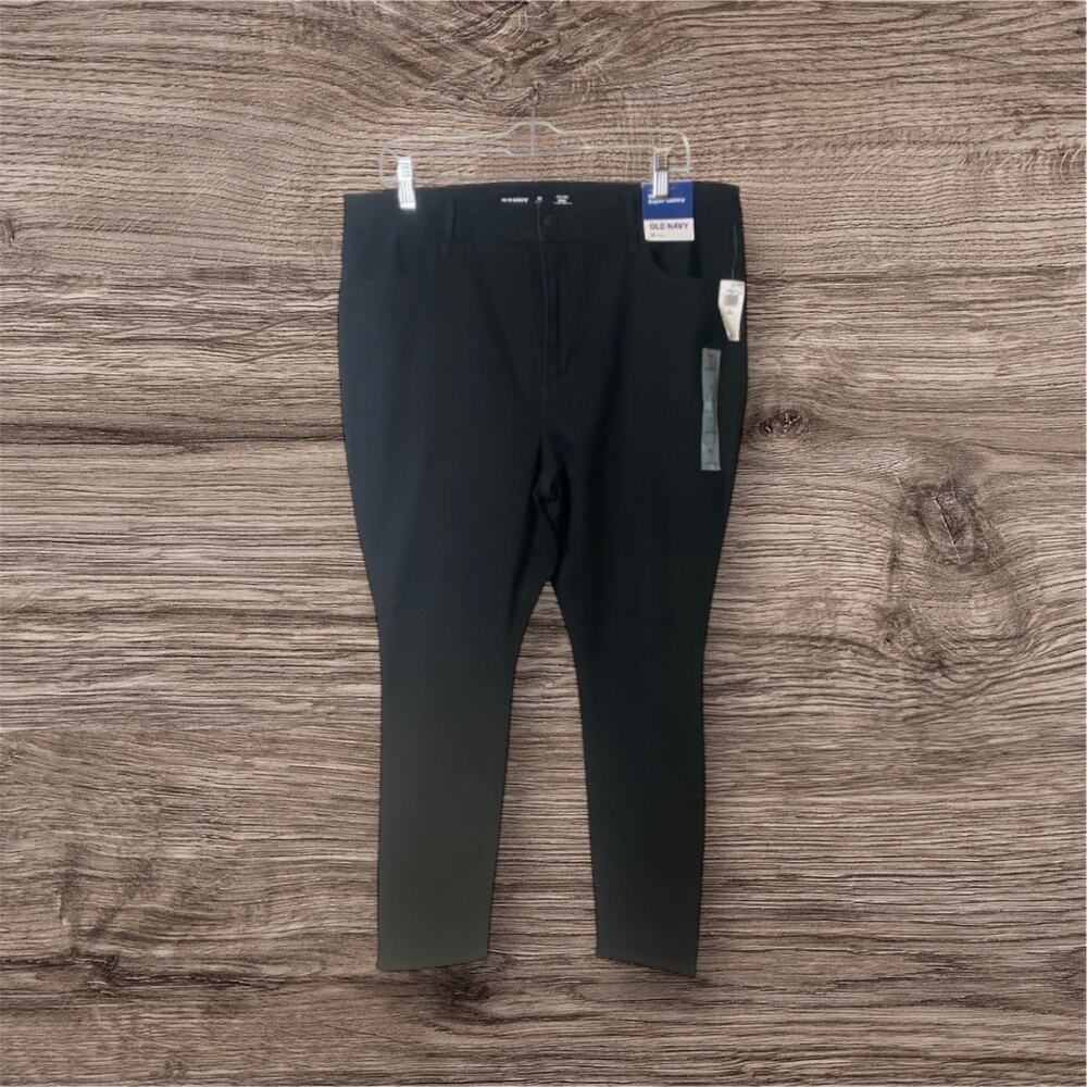 Old Navy Women's Black Wow Boyfriend Super Skinny Jeans Size 16 Short NWT